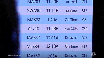 flight delay GIF by Manifest