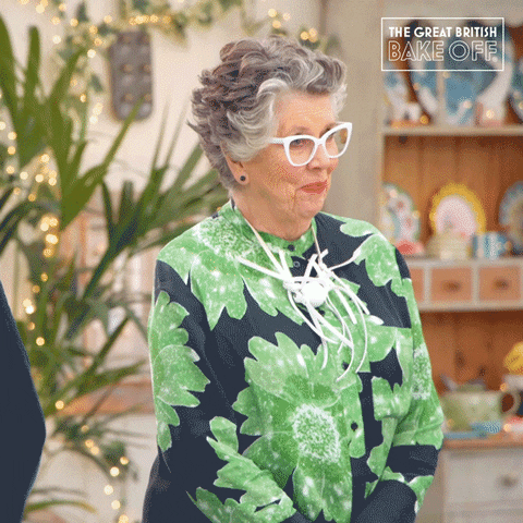 Embarrassed Laugh GIF by The Great British Bake Off
