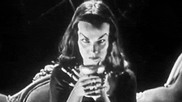 The Vampira Show Drinking GIF