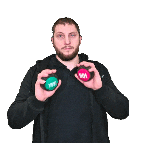 Non Yes Sticker by Porte Mine