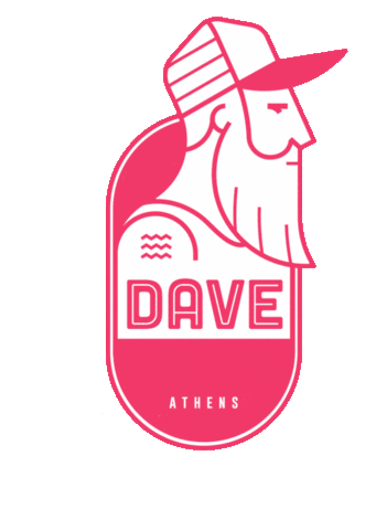Dave Red Athens - Brown Hotels Sticker
