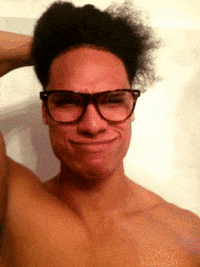  party hair glasses hair whip GIF