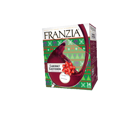 Cabernet Sauvignon Christmas Sticker by Franzia Wines