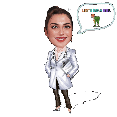 Doctor Cartoon Sticker by Dr Leyla Arvas