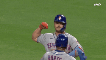 New York Mets Fist Bump GIF by SNY