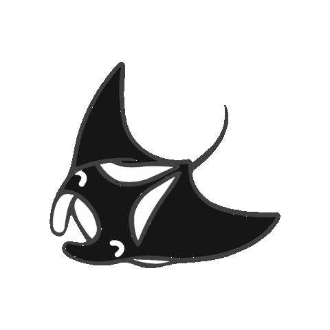 Manta Ray Fish Sticker by Fin Pin Shop for iOS & Android | GIPHY