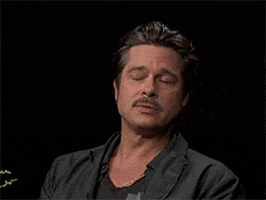 Frustrated Brad Pitt GIF