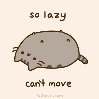 lazy cartoon cat