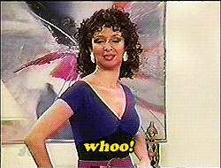 SNL gif. Maya Rudolph puts her hands on her hips, saying, "whoo!"