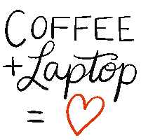 Coffee Working Sticker