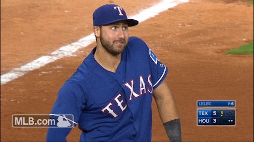 Texas Rangers Grin GIF by MLB - Find & Share on GIPHY