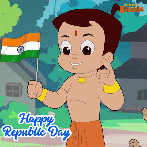 Republic Day Patriotism GIF by Chhota Bheem