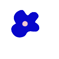 Blobby Blue Flower Sticker by The Zingy Studio