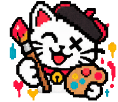 Art Cat Sticker