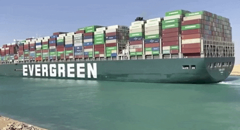 Suez Canal Cargo Ship GIF by GIPHY News - Find & Share on GIPHY