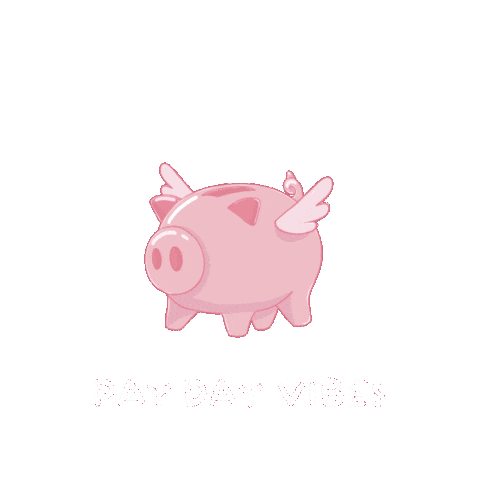 Saving Pay Day Sticker by PositivelyPigasus