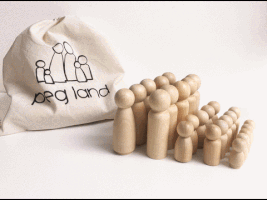 Pegland arte familia pegdolls juguetesdemadera GIF