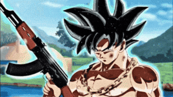 Goku Ak47 GIF