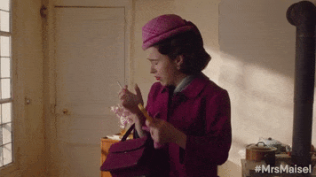rachel brosnahan smoking GIF by The Marvelous Mrs. Maisel
