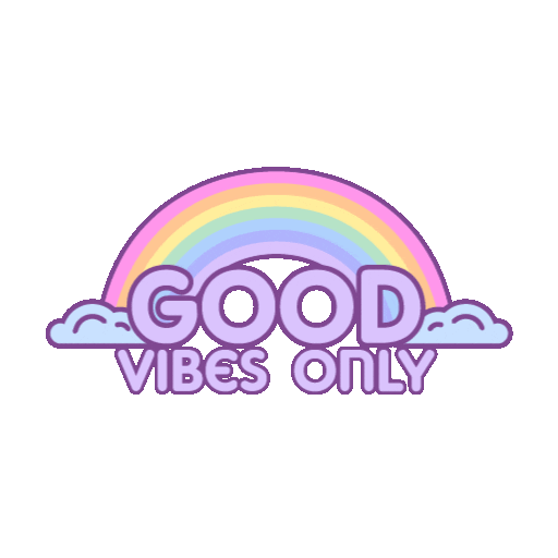 Happy Good Vibes Sticker by Caring Crystals