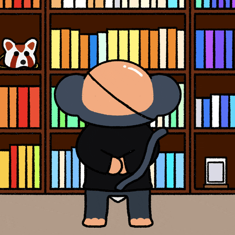 Books Reading GIF by Chimpers