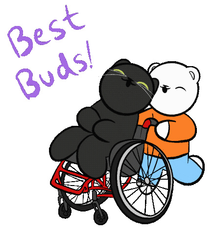 Best Friends Besties Sticker by Floatyspacecat
