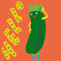 Vegetable Hello GIF by curly_mads