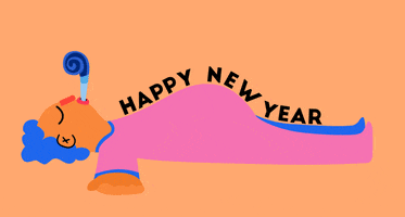 New Year Sleeping GIF by Rory
