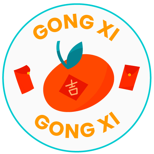 Chinese New Year Orange Sticker by klooktravel