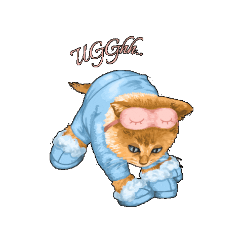 Tired Cat Sticker by Creative Technology & Design at FIT