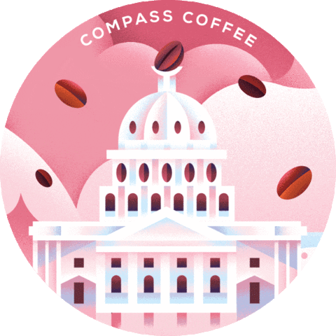 Compass Coffee Sticker