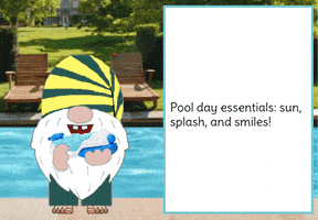 Pool Party Gnome GIF