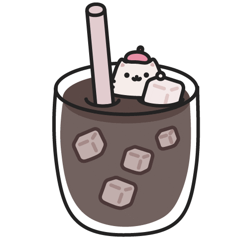 Iced Coffee Cat Sticker
