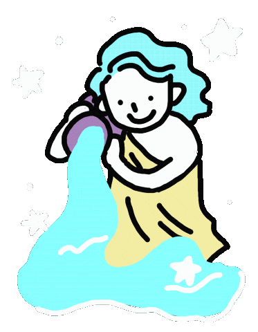 Aquarius 水 Sticker