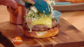 french fries burger GIF by Rachael Ray Show