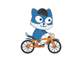 Cat Bike Sticker by Studycat language learning for kids