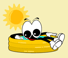 Sunbathing Big Eyes GIF