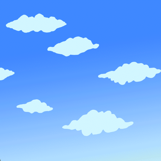Cartoon gif. The Magic School Bus flies through a partly cloudy sky followed by a wide and colorful rainbow that reads, “No Hate.”