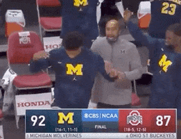 Michigan Wolverines Basketball Reaction GIF