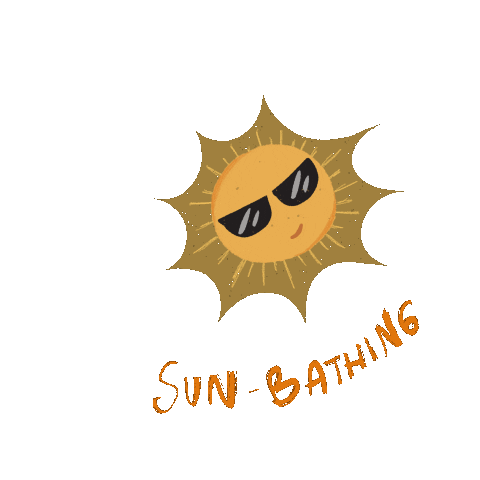 Sunbathing Sunny Day Sticker