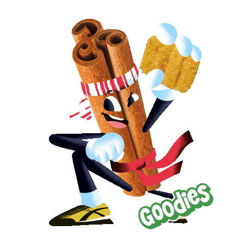 Karate Cinnamon Sticker by Goodies Kids Snacks