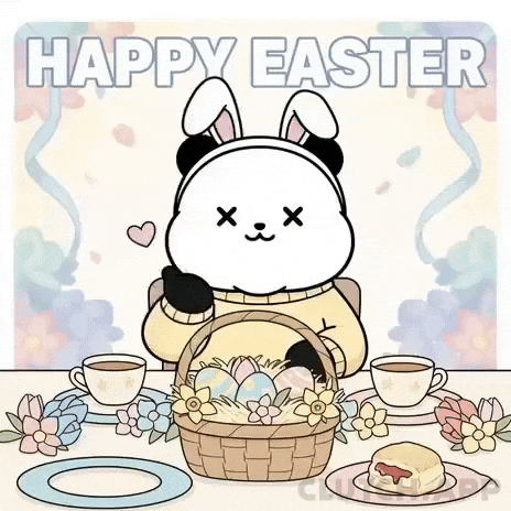 Easter Sunday Panda GIF by Kanpai Pandas