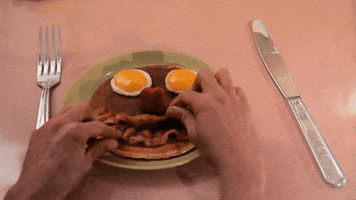 pee-wee's big adventure breakfast GIF