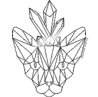 Seraphic Sphynx Crystals Sticker