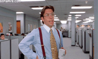 office space thinking GIF