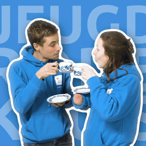 Spill The Tea Thee GIF by Jeugd Rode Kruis-Brugge