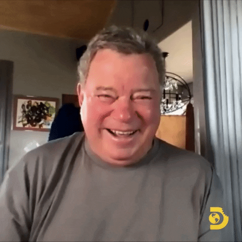 William Shatner Laughing GIF by Shark Week
