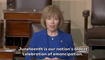 Tina Smith Juneteenth GIF by GIPHY News