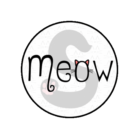 Meow Etiqueta Sticker by Tras las Huellas del Gato | Lidia
