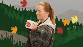 Camping Pumpkin Spice GIF by StickerGiant